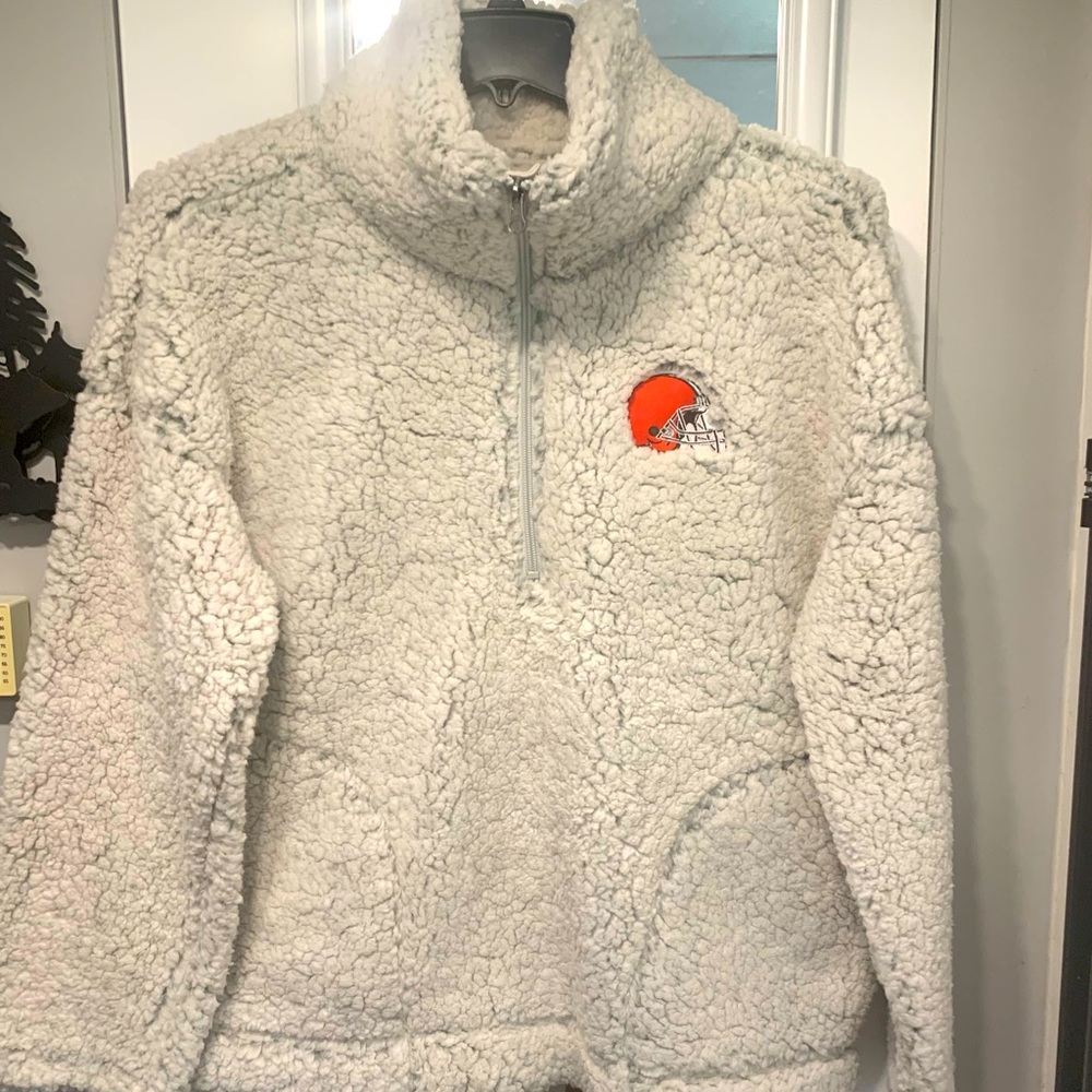 Cleveland Browns NFL G-III Team Apparel XL Women's Quarter-Zip Sherpa Jacket
